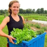 woman holding greens
