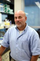 A person standing in a lab