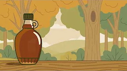 illustration of a maple syrup bottle
