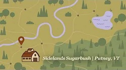 illustration of an aerial view of a sugarbush
