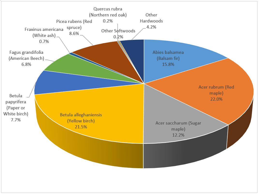 Species composition of all stems greater than 10cm diameter at the VMC long-term monitoring plots.