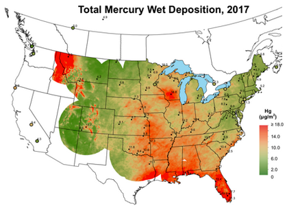Main page image for Concentration of Mercury in Precipitation for New York and Vermont