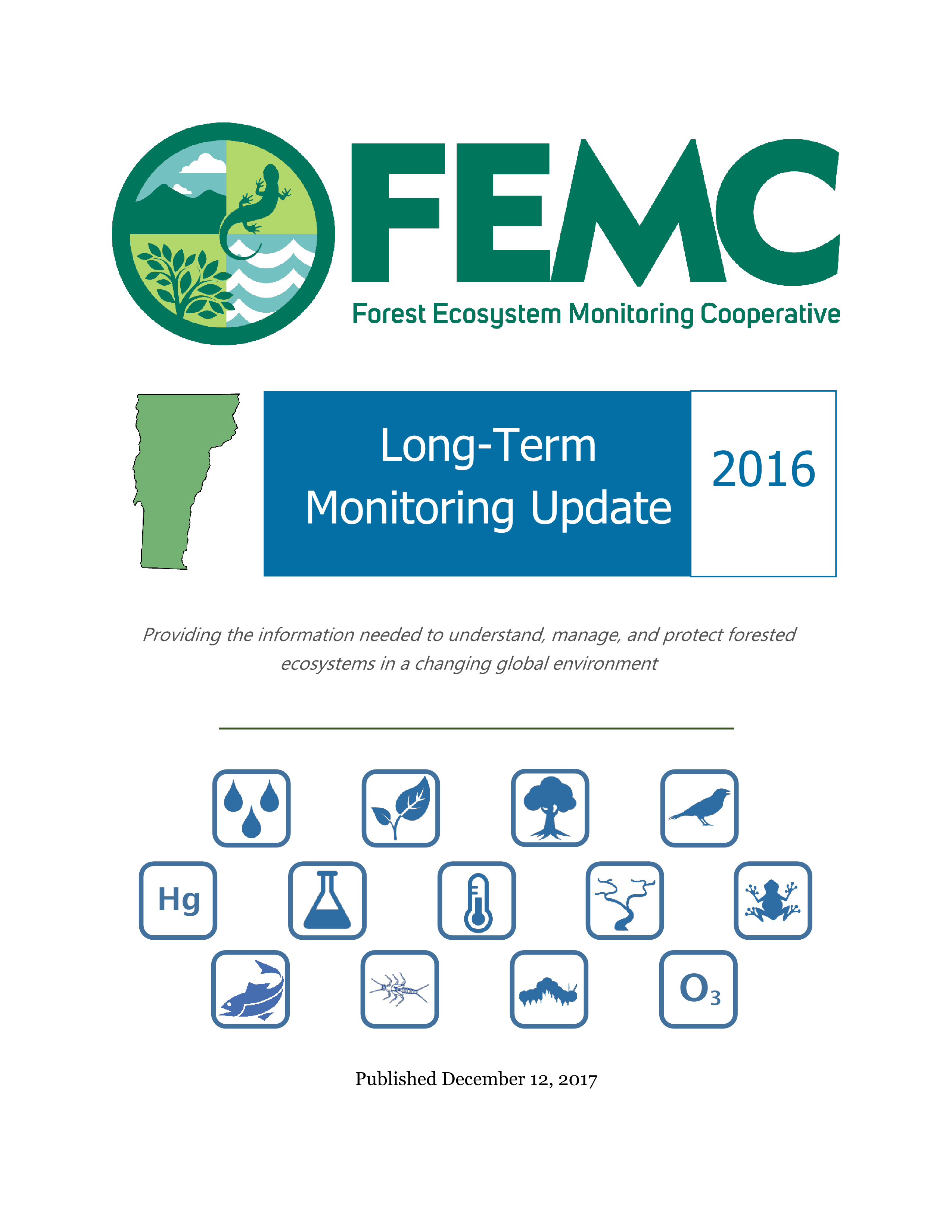 Cover page of the 2016 FEMC Long-Term Monitoring Update