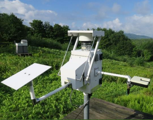 Automated Precipitation Collector at the FEMC Air Quality Site in Underhill. Sampling at this site started in 1984