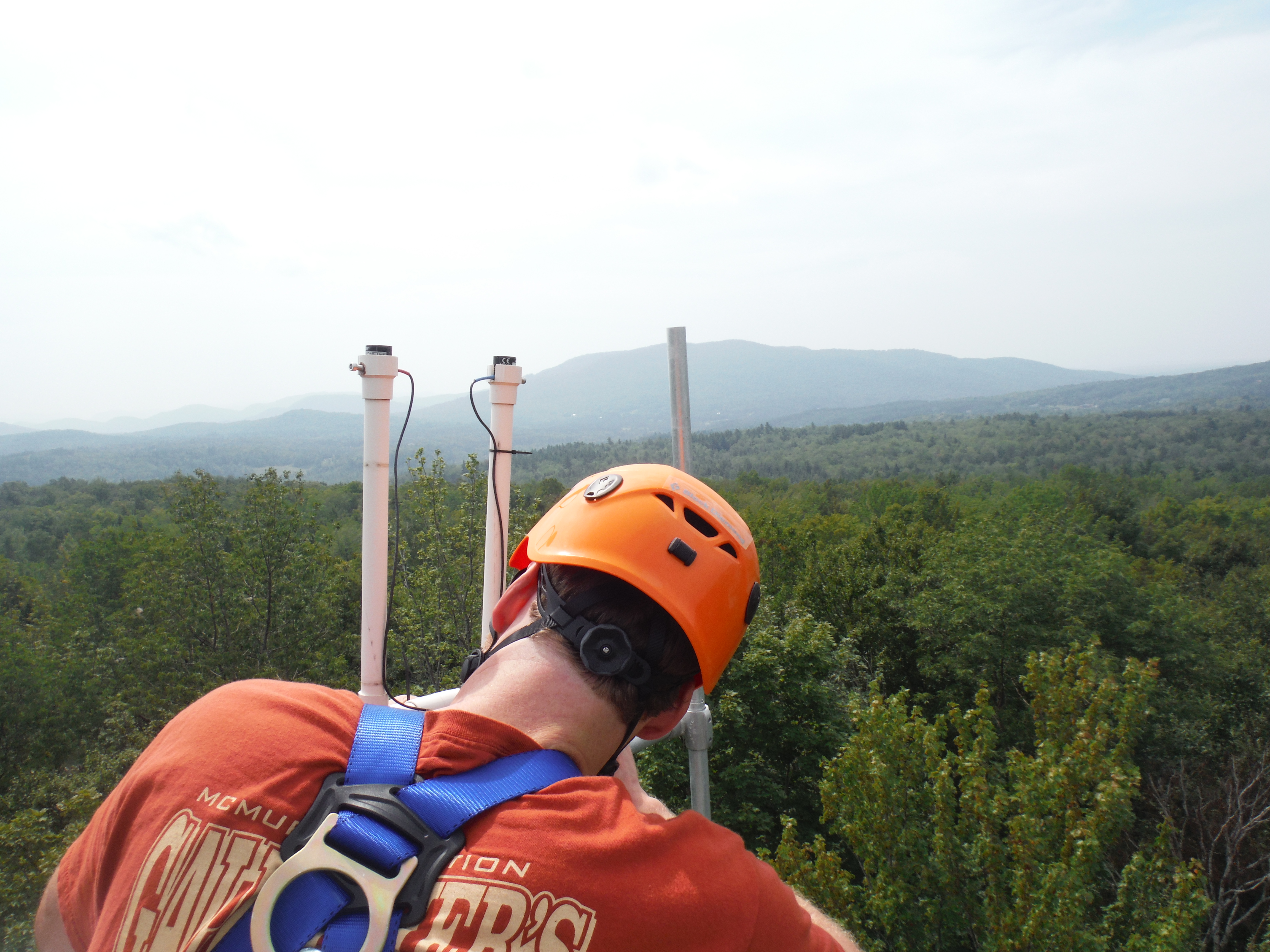 The FEMC takes meteorological measurements at 0.5, 7.5, 17, and 24 meters above the forest floor at 1300’ at the canopy research tower at the Proctor Maple Research Center in Underhill, VT.