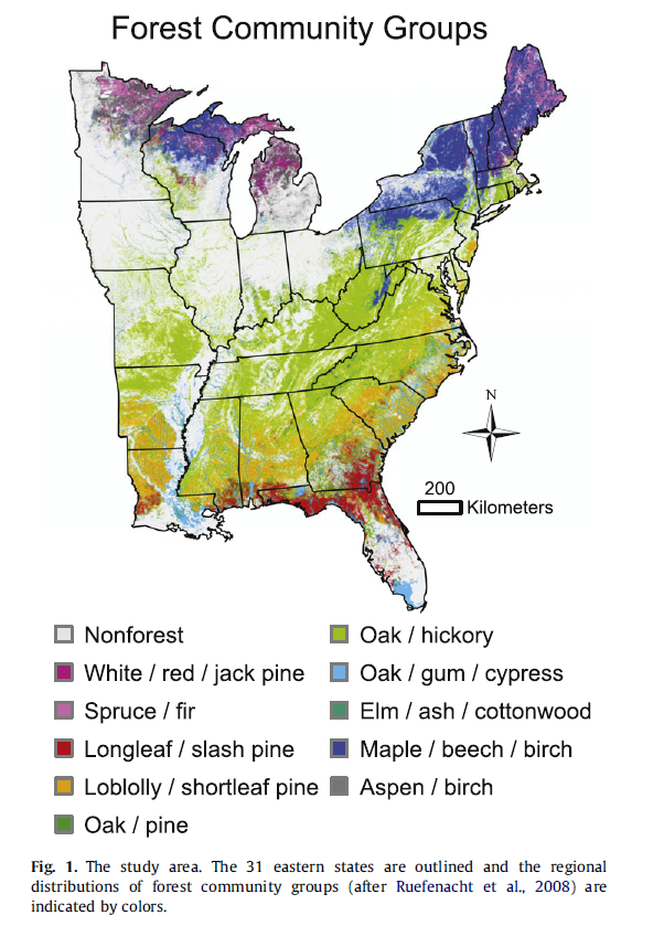 Thumbnail for Fragmentation of forest communities in the eastern United States