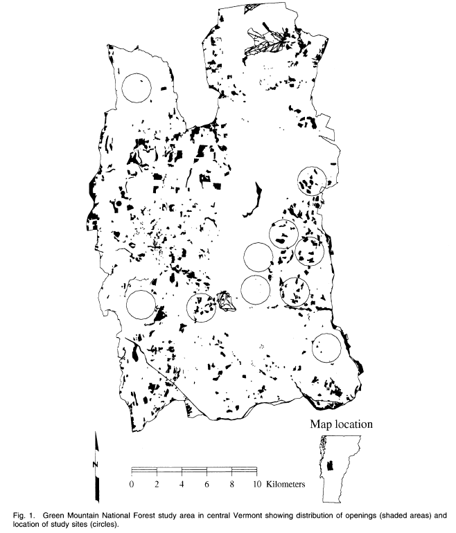 Thumbnail for Abundance and productivity of forest songbirds in a managed, unfragmented landscape in Vermont