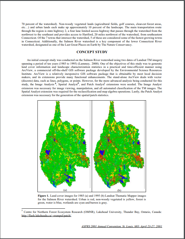 Thumbnail for Characterization of forest fragmentation and urban sprawl using time sequential Landsat imagery