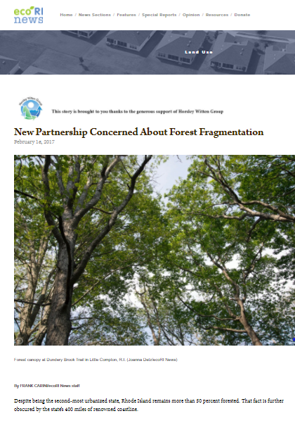 Thumbnail for New Partnership Concerned About Forest Fragmentation