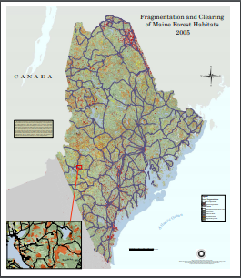 Thumbnail for Fragmentation and clearing of Maine forest habitats