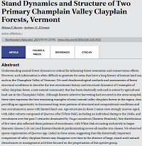 Thumbnail for Stand Dynamics and Structure of Two Primary Champlain Valley Clayplain Forests, Vermont