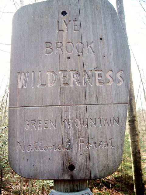 Lye Brook Wilderness Sign