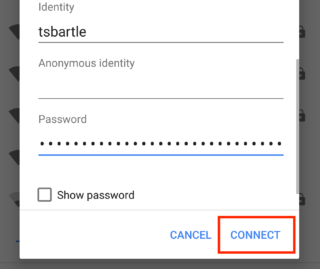 Connect button