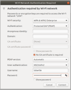 Linux Wi-Fi connection settings