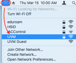 macOS Available Networks list