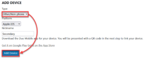 Add your secondary device as a non-phone.