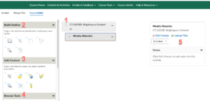 Course Builder Menu