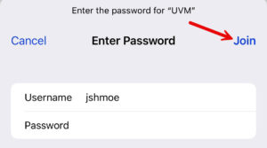 ios wireless credentials screen