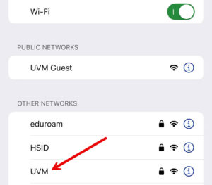 ios wireless network list