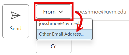 From drop-down Other Email button
