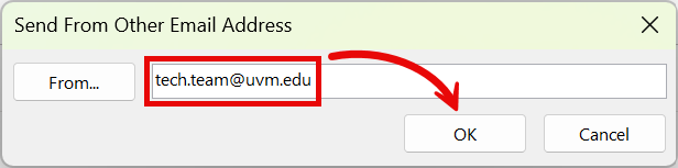 From Search and OK button