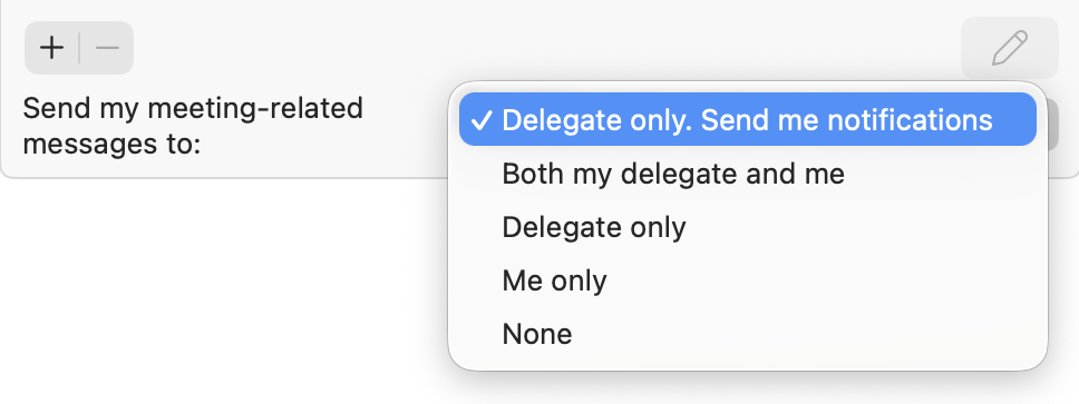 Meeting-related Messages drop-down
