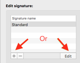 Outlook for Mac Add or Edit signature.