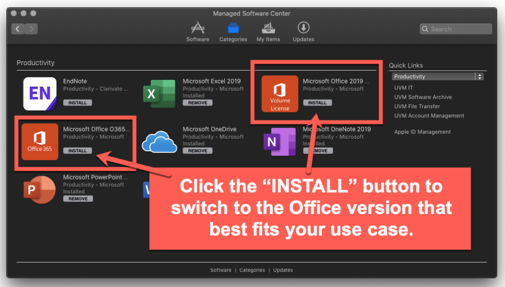 Microsoft Office Licensing: Volume vs. O365 – UVM Knowledge Base
