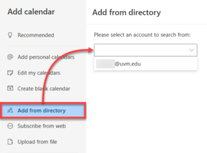 Exchange Online Add calendar from directory.