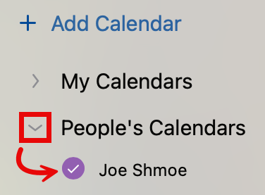 Outlook for macOS Calendar group example
