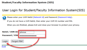Logging into Banner with NetID credentials.