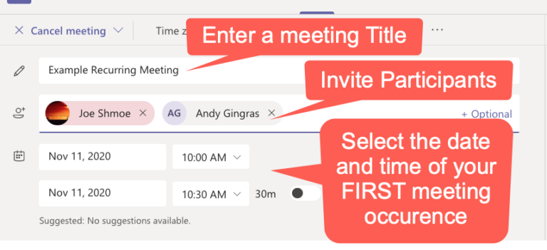 how do i create a recurring meeting in microsoft teams