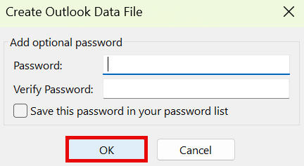 OK button