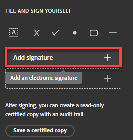 Add an electronic signature