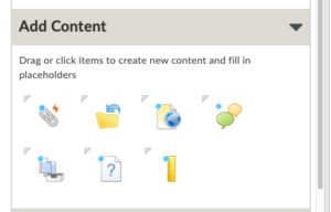 Brightsapce Course Builder Add Content