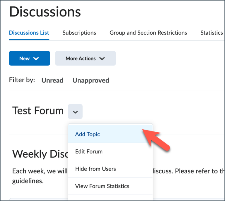 Brightspace – Discussions – UVM Knowledge Base