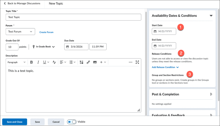Brightspace – Discussions – UVM Knowledge Base