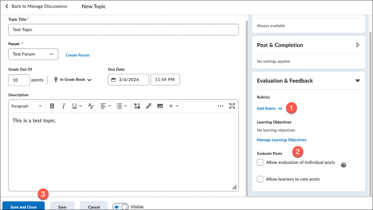 Brightspace – Discussions – UVM Knowledge Base