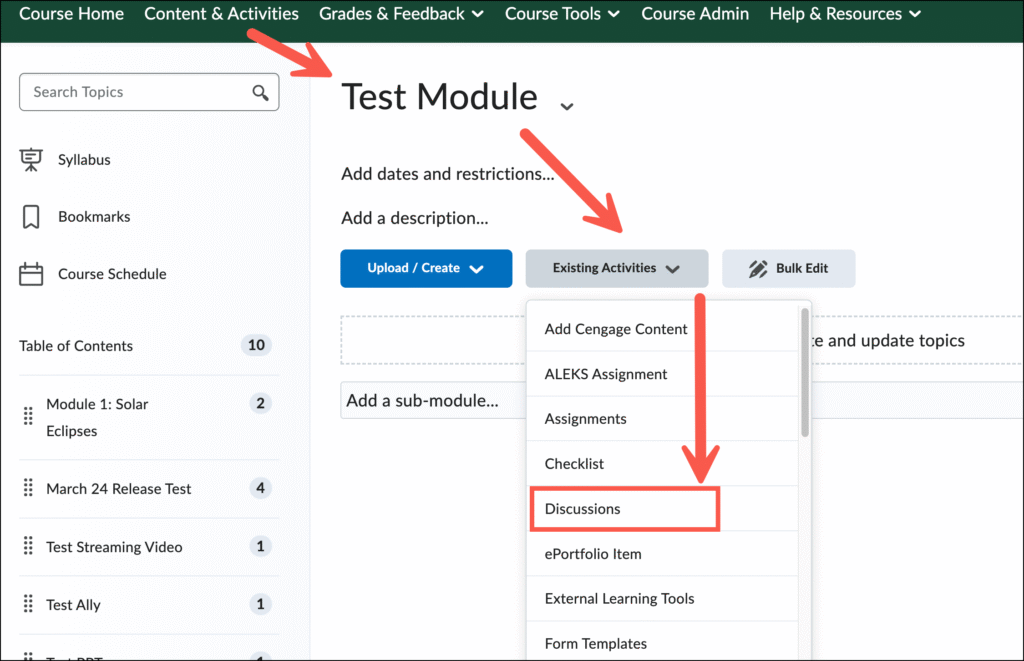Brightspace – Discussions – UVM Knowledge Base