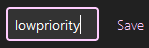 Screenshot of naming a new mail folder "lowpriority" in EXO