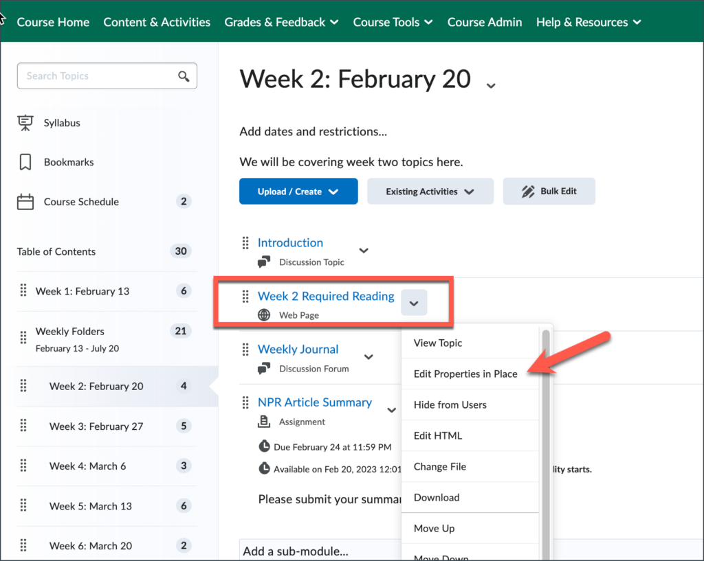 Brightspace – Release Conditions – UVM Knowledge Base