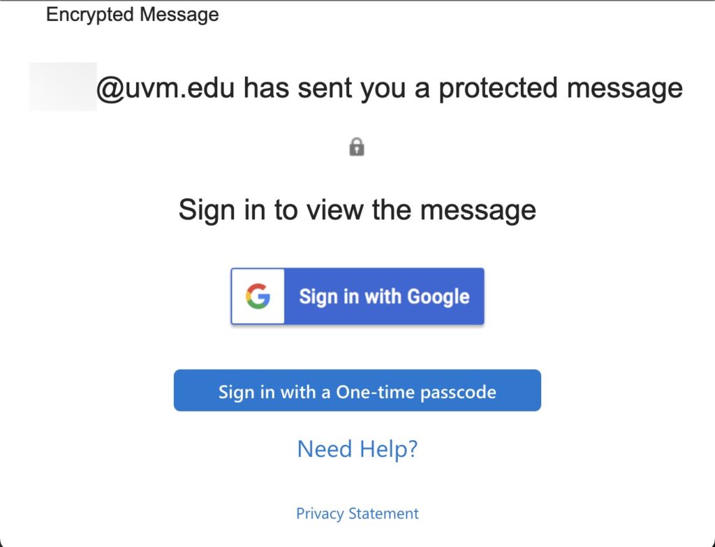 Microsoft Outlook – Encrypting an Email Message – UVM Knowledge Base