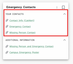 Emergency contact stuff