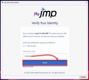 Enter verification code from your email.