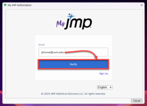 Verify with your UVM email address.