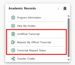 trasncript resources 