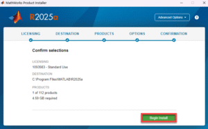 Confirm installation details.