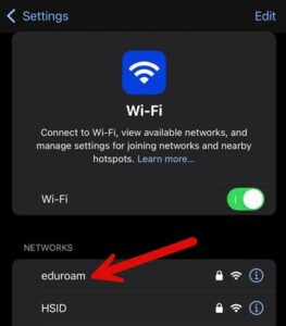 iOS wifi select network