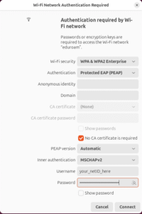 ubuntu wifi settings