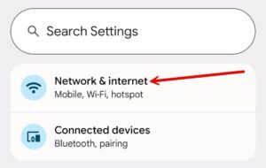 android network & internet settings